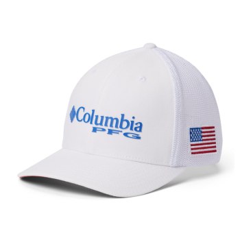 Columbia PFG Mesh Ball - USA, Gorras Blancos Azules Para Mujer | 176345-TQX